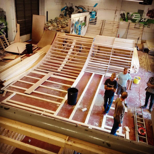 Just Ramps Indoor Skatepark Box Section Started Being Built In 2015